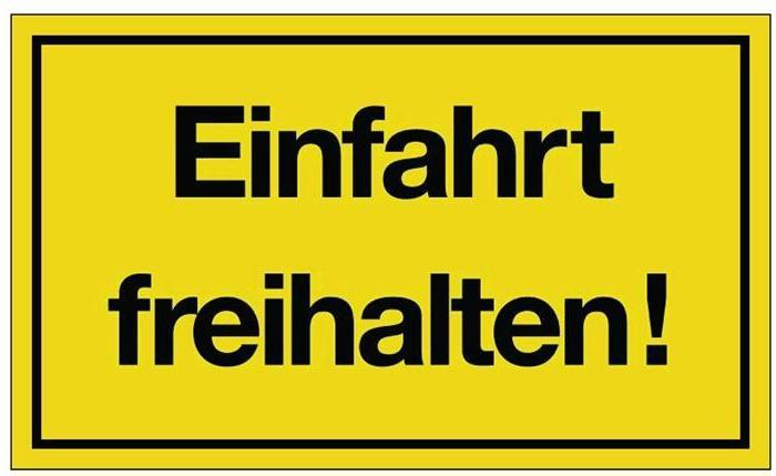 Produktbild HP Autozubehör Hinweiszeichen Einfahrt freihalten! L250xB150 mm gelb schwarz Kunststoff