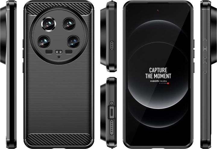 Immagine prodotto Screenguard Xiaomi 14 Ultra Custodia Carbon Brushed Soft TPU (Xiaomi 14 Ultra)