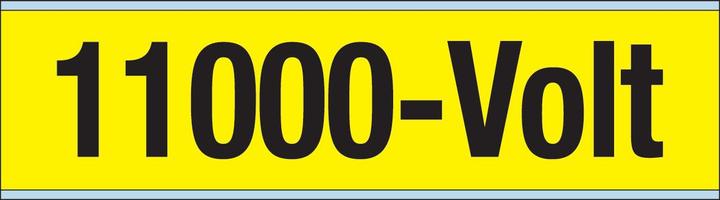 Actual product image Brady Markings for cables and voltage, 11,000 volts