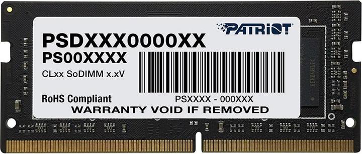 Valeurs nutritives et ingrédients Patriot SO-DIMM DDR4 8 Go 2666 MHz (1 x 8GB, 2666 MHz, RAM DDR4, SO-DIMM)