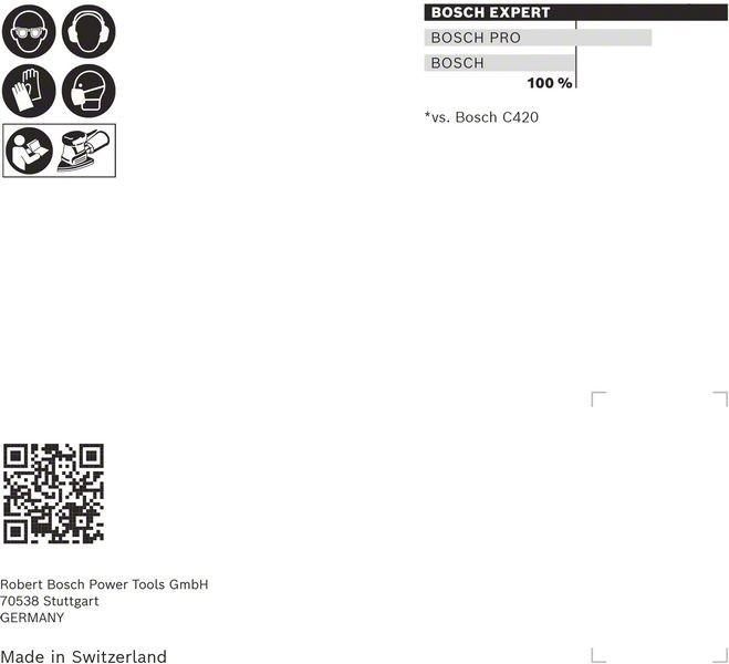 Produktbild Bosch Professional Zubehör EXPERT C470 Schleifpapier, 102 x 62/93 mm, G 60, 10 Stück (60)