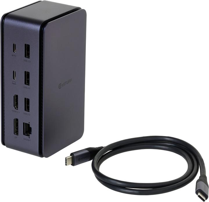 Produktbild eSTUFF USB4 Pro Dual Dock (USB-C, 7 Ports)