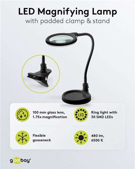 Produktbild Goobay Stand-/Klemm-Lupenleuchte (480 lm)