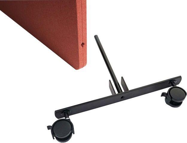 Produktbild Mendler Akustik-Trennwand, Büro-Sichtschutz Raumteiler Pinnwand, doppelwandig rollbar Stoff/Textil 127x80cm (127 x 80 x 39 cm)