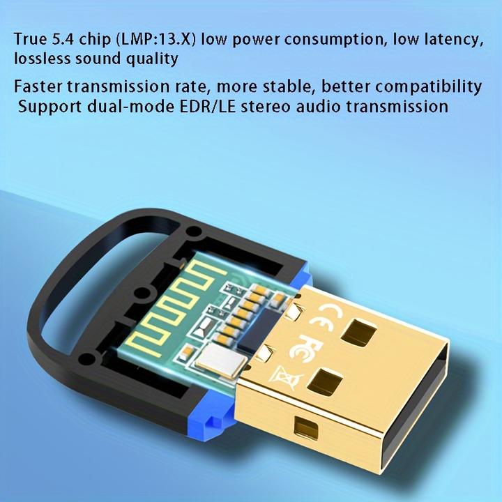 Actual product image PhoneLook Bluetooth 5.4 USB Wireless Adapter für Computer (Headset, Tastatur, Maus, andere) Plug and Play