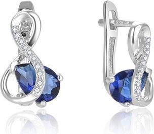 Produktbild Beneto Dazzling silver earrings withue zircon AGUC2692-DB (L)
