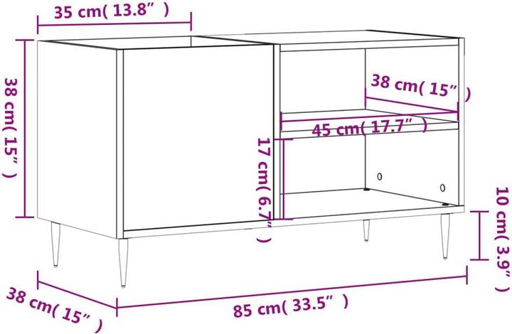 Immagine prodotto VidaXL Plattenschrank Betongrau 85x38x48 cm Holzwerkstoff