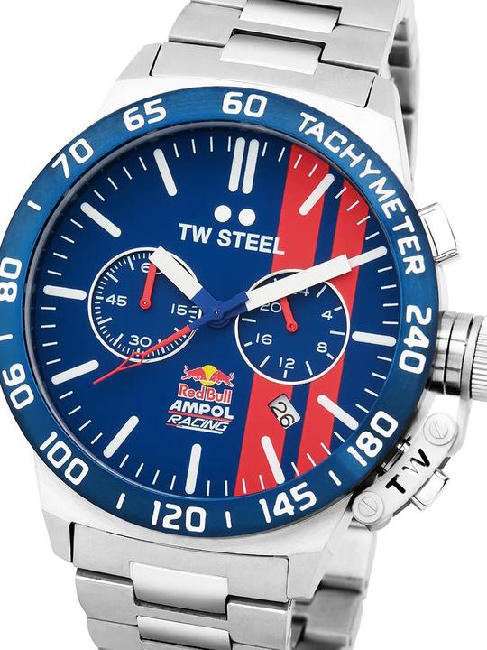 Produktbild TW-Steel CS121 Red Bull Ampol Racing Chronograph Herrenuhr 45mm 10ATM (Chronograph, 45 mm)
