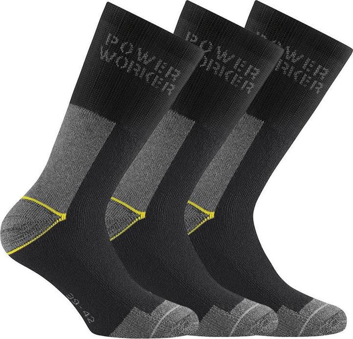 Actual product image Rohner Socks men Power Worker Wilmax 3er black Gr.39/42 (pack of 3, 39 - 42)