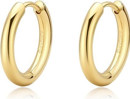 Sagapo S'AgapÃµ - Chunky SHK70 minimalist gold-plated steel hoop earrings (Edelstahl)