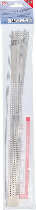 Immagine prodotto BGS Set di morsetti per boccole dell'assale | Acciaio inox | 7 mm | 50 - 120 mm | 10 pezzi. (120 mm)