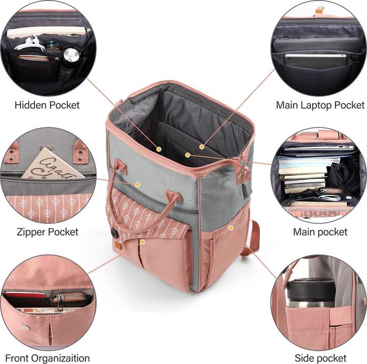 Image du produit Only-Bags.Store Laptop Backpack 15.6 Inch School Backpack Teen Waterproof School Bag Anti-Theft with