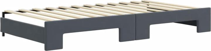 Immagine prodotto VidaXL Tagesbett Ausziehbar Matratzen Schlafsofa Bett Dunkelgrau 100x200 cm Samt (100 x 200 cm)