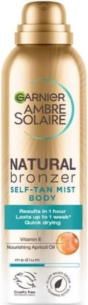 Produktbild Garnier Ambre Solaire Natural Bronzer Selbstbräunungs-Spray 150 ml Gesicht (Selbstbräunungsschaum, 150 ml)