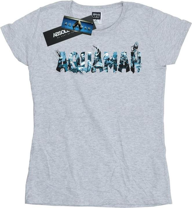 Image du produit - T-shirt AQUAMAN TEXT LOGO - Femme (XXL)
