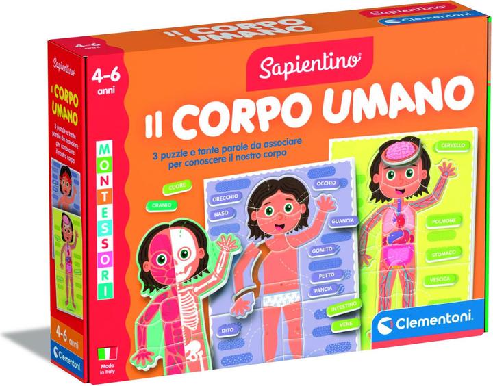 Immagine prodotto Clementoni Sapientino Montessori 4 anni, gioco educativo per conoscere il corpo umano dei bambini, An