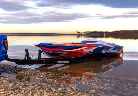 Actual product image Traxxas BOAT SPARTAN SR 1037mm 1:10 EP RTR ORANGE TQi 2.4GHz WITHOUT charger and WITHOUT battery