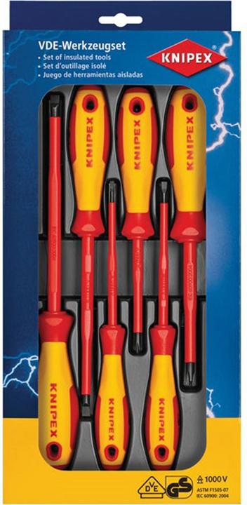 Knipex Jeu de tournevis (Vis fendues, Recouvrement cruciforme Phillipps (PH))