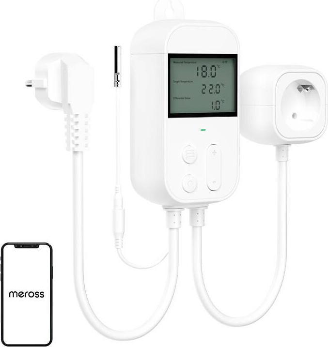 Actual product image Meross SMART HOME WI-FI THERMOSTAT/HEAT.&COOLING MTS200BHK