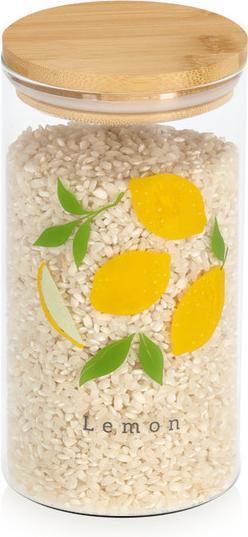 Produktbild Zeller Present Vorratsglas Lemon mit Bambusdeckel 850 ml ø 9x17 cm (0.85 l)