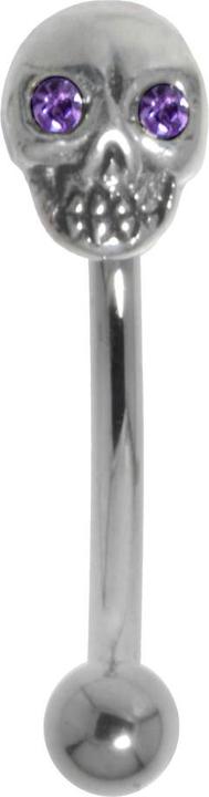 Actual product image Bijouteria Eyebrow Pin (Crystal, Silver 925, Surgical steel 316L)