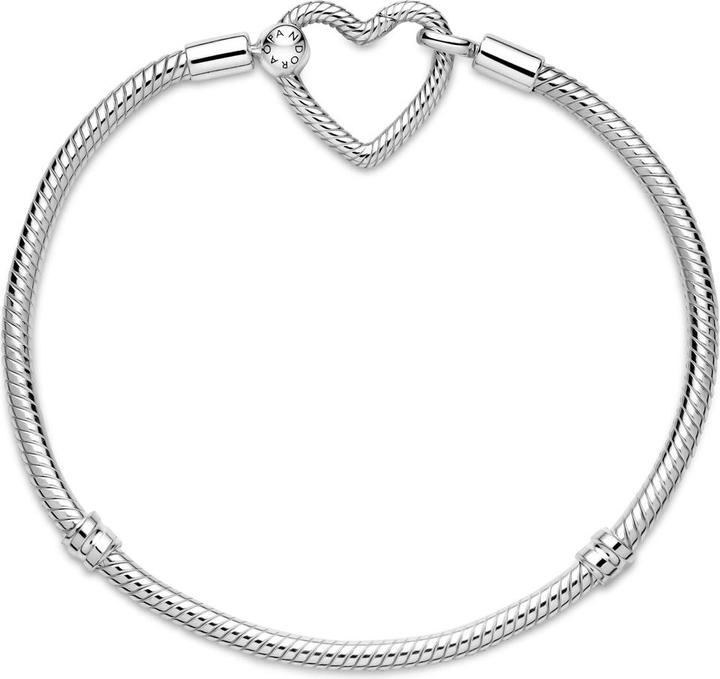 Produktbild Pandora Armband Moments Snake Chain Herz Verschluss (17 cm, Sterling Silber 925)