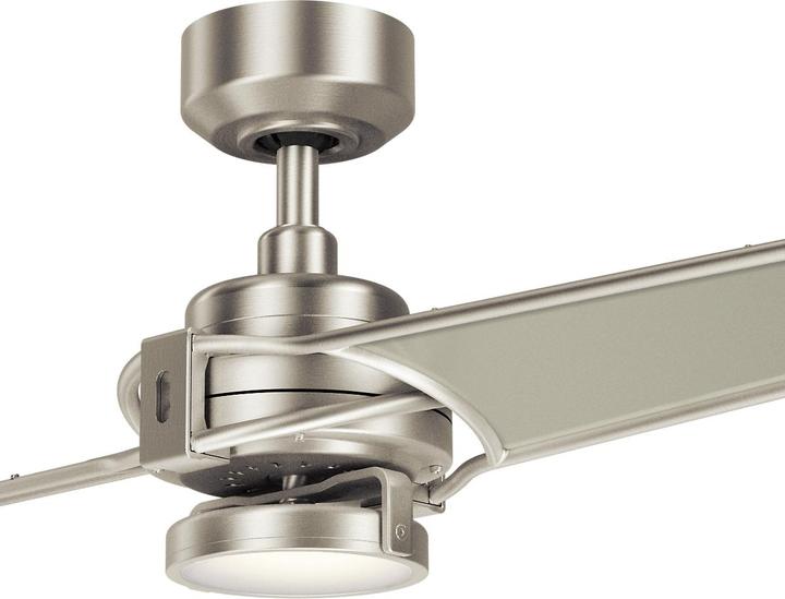 Actual product image Elstead Lighting Xety silent ceiling fan with LED light Ø142cm + remote control Oil brushed bronze (39 dB)