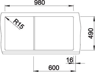 Produktbild Blanco Zenar XL 6 S (Aufsatzspülbecken, 100 cm, 51 cm)