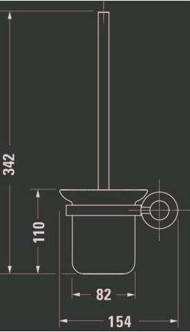 Image du produit Duravit Ensemble brosse D-CODE pour montage mural, verre chromé mat
