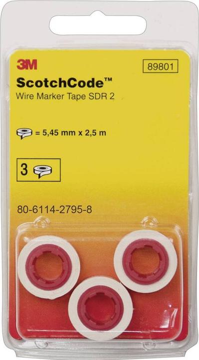 Image du produit 3M Systèmes de marquage de câbles dans des distributeurs individuels SDR 2,4m par paquet de 3 (SDR3B)
