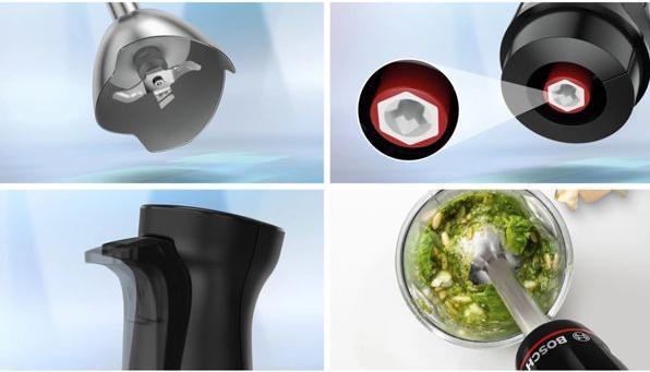 Actual product image Bosch Hausgeräte Series 4, Hand Blender, ErgoMaster, 1000 W, Black, anthracite, MSM4B6V2 (EU plug)