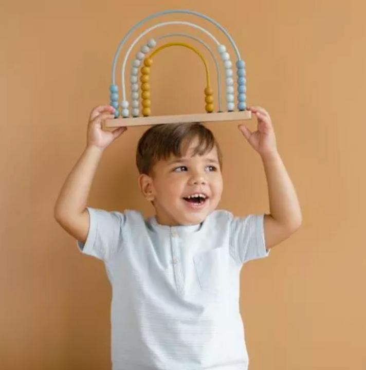 Actual product image Little Dutch Rainbow Abacus blue