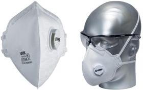 Actual product image Uvex Safety silv-Air class.3310 8763310 Fine dust mask with valve FFP3 15 pcs. DIN (FFP3, 15 x)