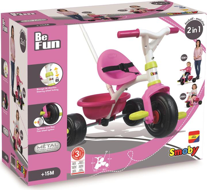 Smoby Be Fun Tricycle Rosa
