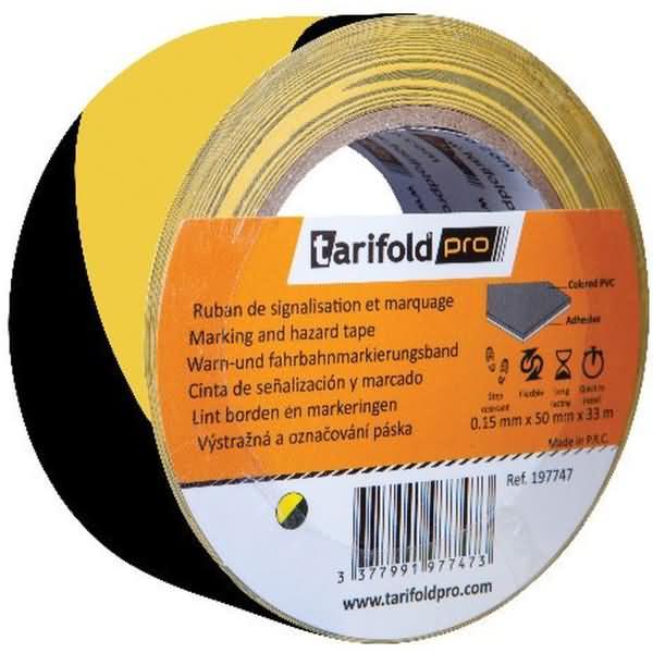 Immagine prodotto Tarifold Nastro segnaletico per pavimenti 50mmx33m giallo/nero (50 mm)