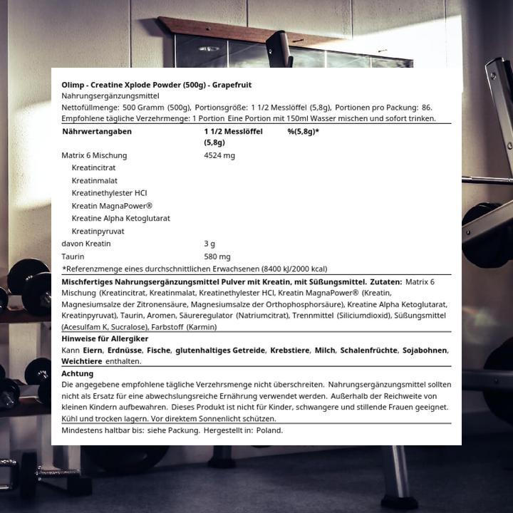 Actual product image Olimp Sport Nutrition Olimp Creatine Xplode, 500 g can (85 Piece, Powder, 500.50 g)