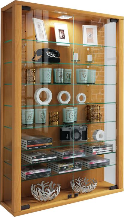 Image du produit VCM Vitrine murale de collection en bois et verre Vitrosa Mini (59 x 18 x 90 cm)