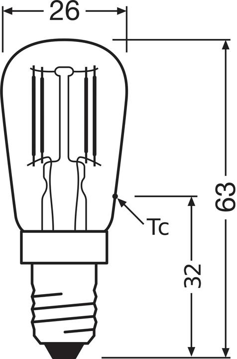 Produktbild Osram Star Special T26 (E14, 2.80 W, 250 lm, 1 x, F)