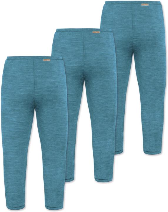 Actual product image Normani 3-pack baby merino trousers with feet - 9541 (74)