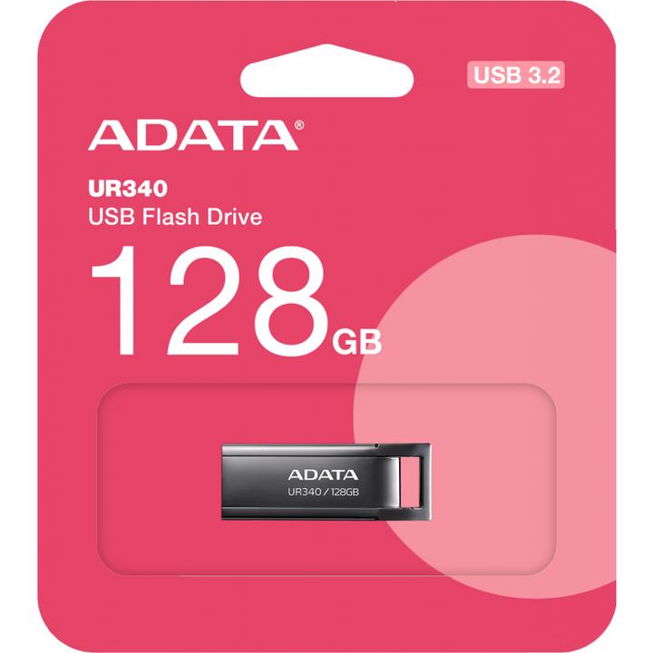 Actual product image Adata UR340 USB flash drive USB Type-A 3.2 Gen 2 (3.1 Gen 2) Black (128 GB, USB-A)