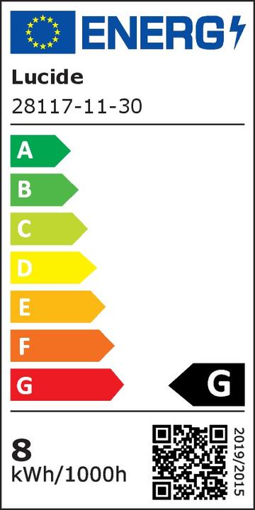 Label énergétique Lucide Brice-LED (362 lm)