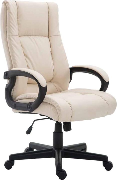 CLP Chaise de bureau XL Sparta similicuir, crème