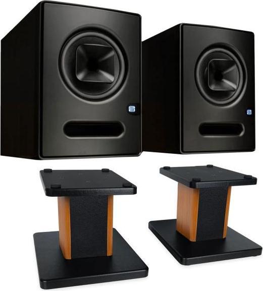 Actual product image PreSonus Sceptre S8 1 pair studio monitor speaker with speaker stand Rosewood (Active, Pair)