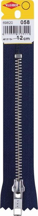 Actual product image Kleiber zip fastener, metal, length: 120 mm, navy (12 cm)