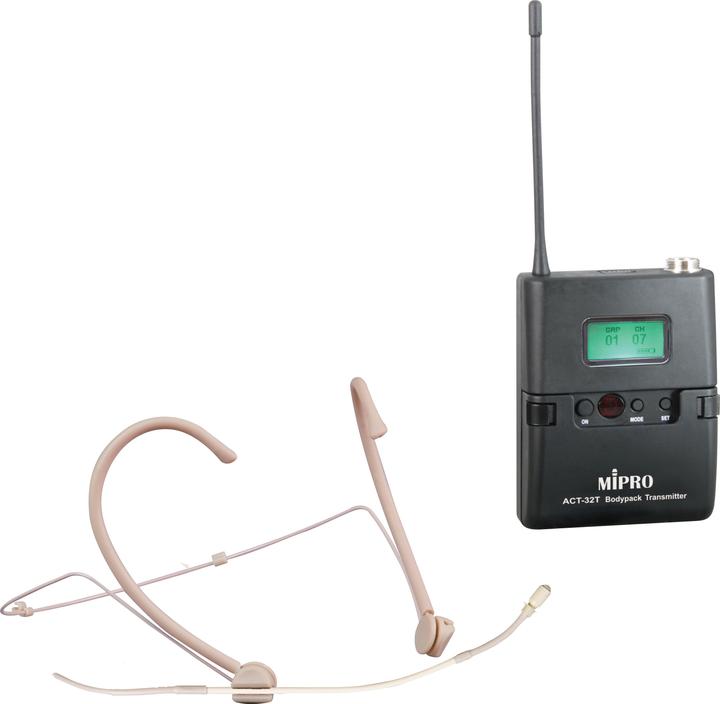 Produktbild Mipro Taschensender mit Headset (12 h, Batteriebetrieb)