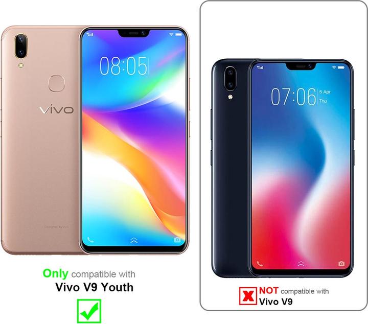 Image du produit Cadorabo Couverture look jeans Book (Vivo V9 Youth)
