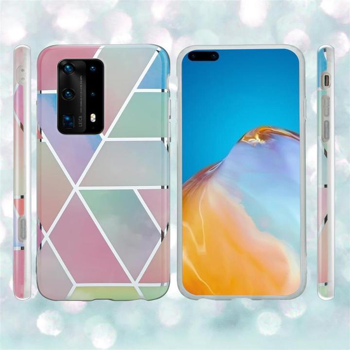 Produktbild Cadorabo IMD TPU Bunter Marmor Cover (Huawei P40 Pro+)