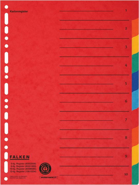 Actual product image Falken Register cardboard