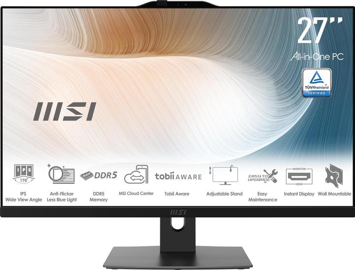 Productafbeelding MSI Moderne AM272P 1M-835DE i7-150U zwart/16GB/1TB SSD W11P (Intel Core 7 150U, 16 GB, 1000 GB, Intel Arc Graphics)