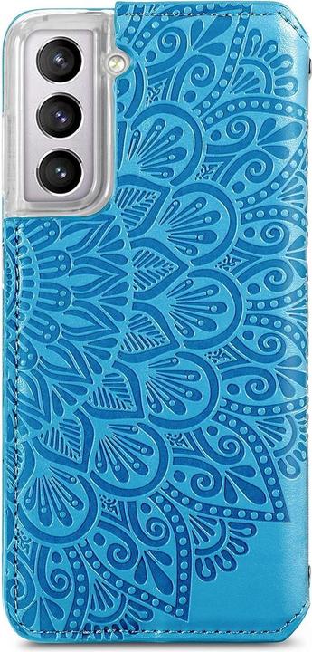 Produktbild König Design Hülle Handy Schutz für Samsung Galaxy S21 Plus Case Cover Tasche Etuis Blau Neu (Samsung Galaxy S21+)